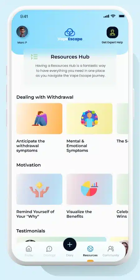 quit vaping app resource hub